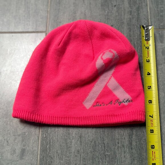 Under Amour BCA Breast Cancer Awareness Lined Beanie Hat Cap Pink One Size - Picture 6 of 8